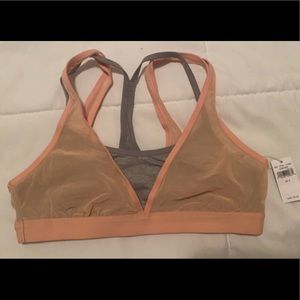 multi colored bralette with overlay